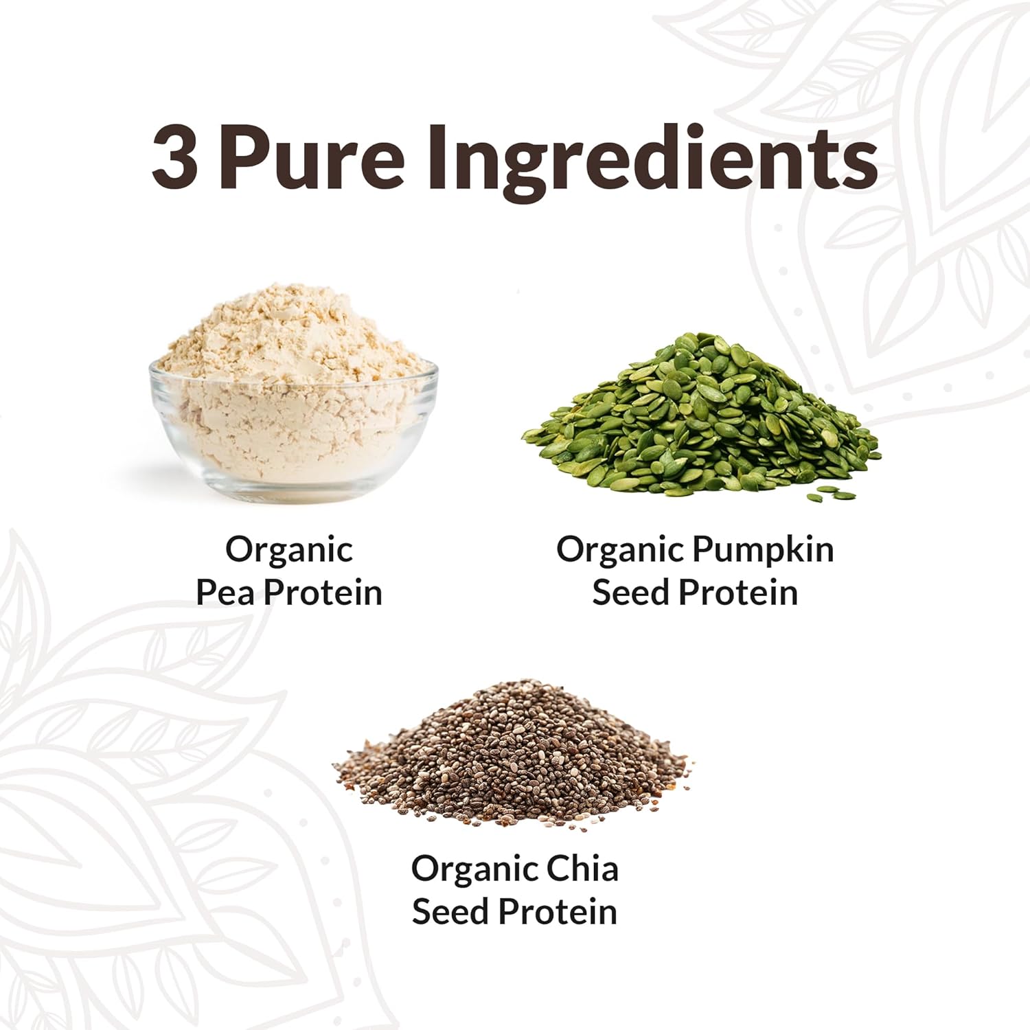 Organic Vegan Protein Powder - Plant-Based, Gluten-Free, 20g Protein Per Serving, Ideal for Smoothies & Shakes - 1 Pack, 20 Servings