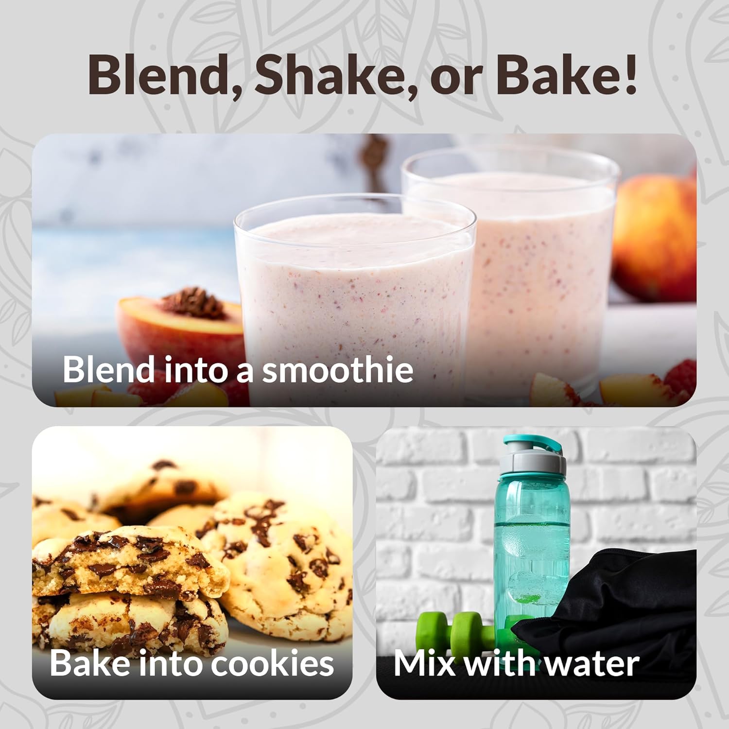 Organic Vegan Protein Powder - Plant-Based, Gluten-Free, 20g Protein Per Serving, Ideal for Smoothies & Shakes - 1 Pack, 20 Servings