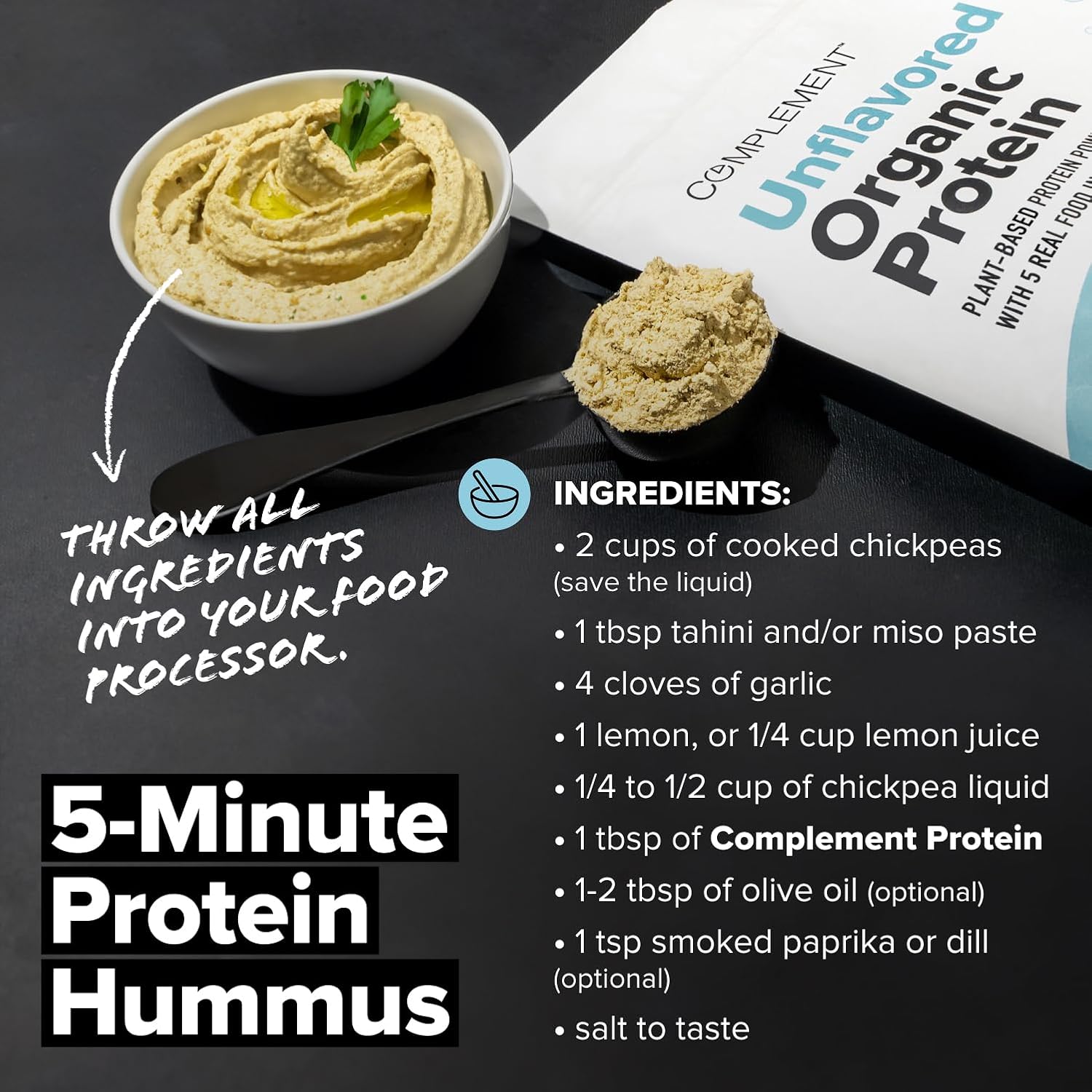 Organic Vegan Protein Powder - Unflavored, Low Carb, Low Calorie, Sugar Free - 30 Servings - Yellow Pea & Pumpkin Seed - 15g Plant Protein - Non-GMO, Gluten & Soy Free