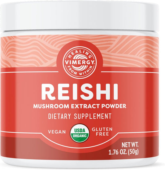 Organic Vegan Reishi Powder for Immune Health Support - USDA Certified, Paleo-Friendly, Gluten-Free - 33 Servings