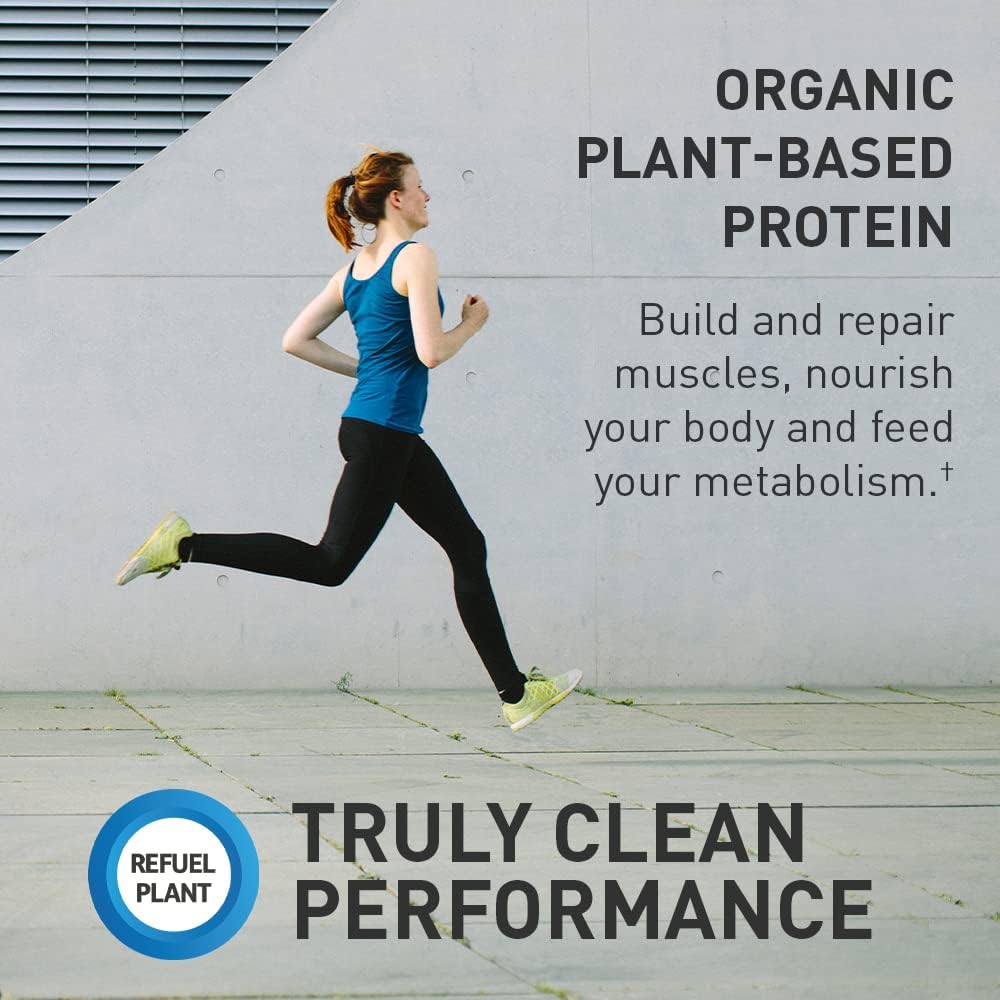 Organic Vegan Sport Protein Powder with Probiotics, BCAAs, 30g Plant Protein, Zinc, and Vitamin C - Vanilla Flavor