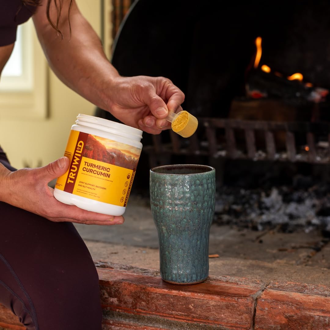 Organic Vegan Turmeric Curcumin Drink Mix Powder with Black Pepper and Ginger for Wellness and Joint Health, Made in USA - 20 Servings