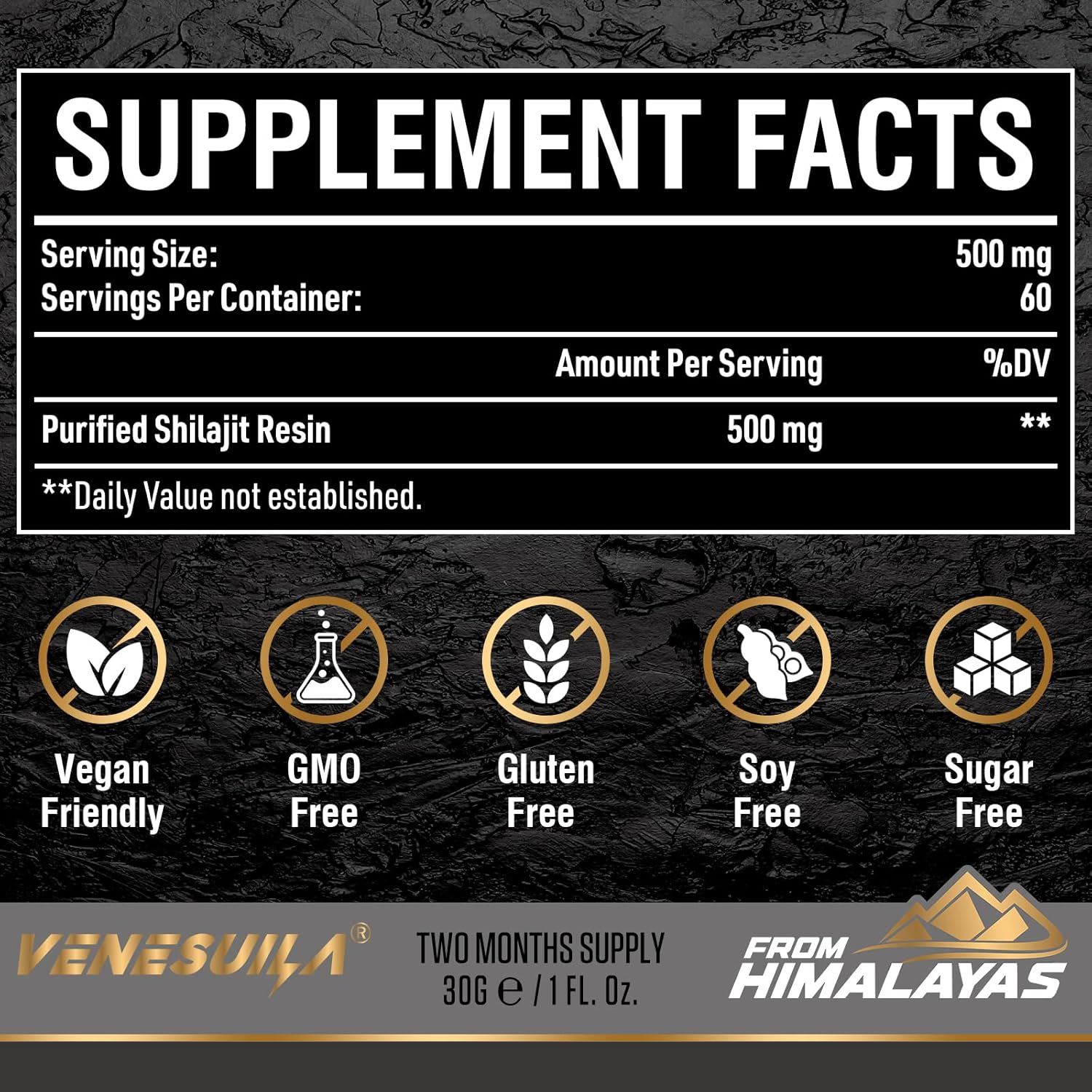 Organic Venezuela Shilajit Resin - Third Party Tested, Rich in 85+ Trace Minerals, Gold Grade Himalayan Pure Shilajit for Energy - 1 Fl Oz (Pack of 3)