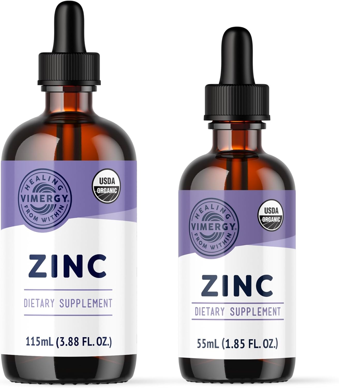 Organic Vimergy Zinc Bundle - 115mL & 55mL - USDA Certified