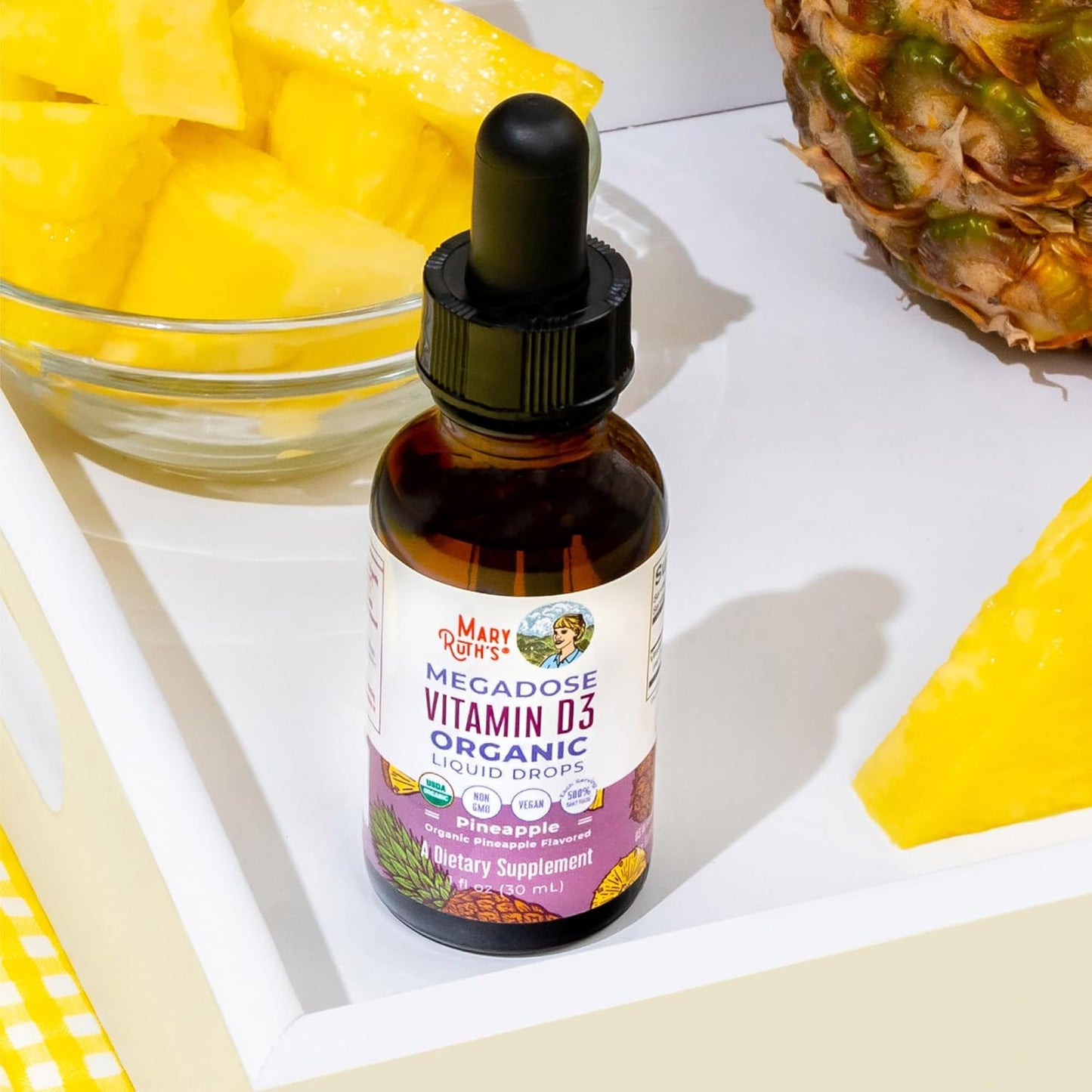 Organic Vitamin D3 Liquid Drops | High Potency 4000 IU | USDA Certified Liquid D Spray for Adults & Kids | Immune & Bone Health Support | Vegan & Gluten Free | Non-GMO | 30 Servings