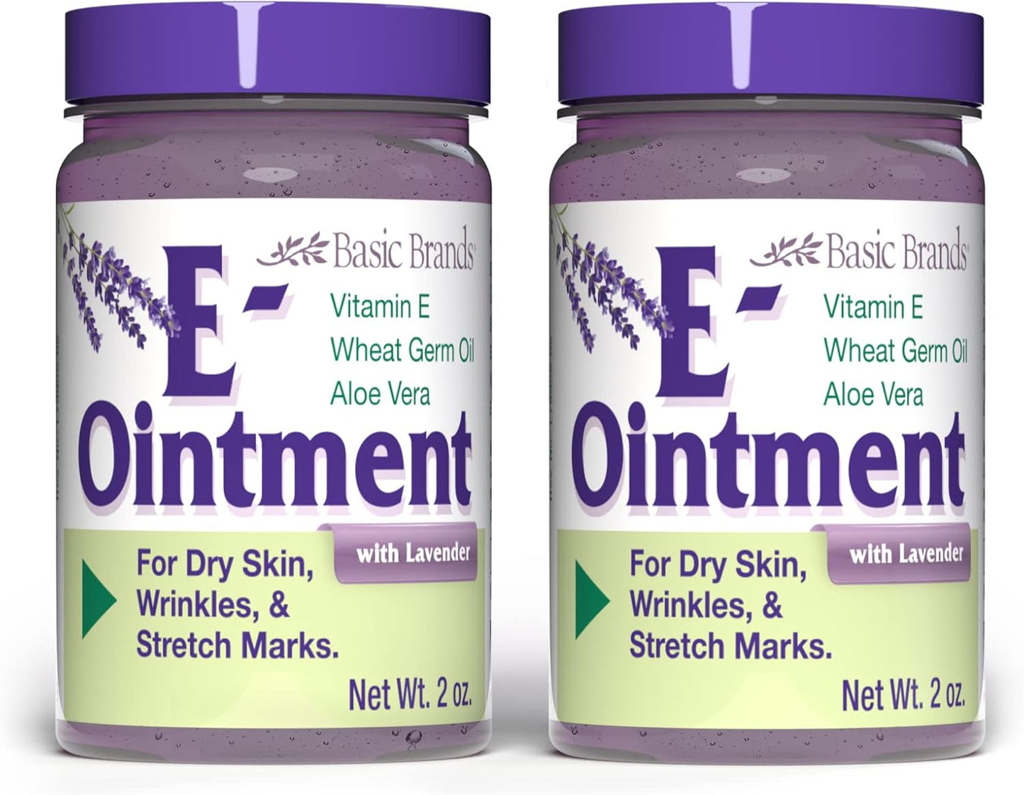 Organic Vitamin E Ointment 2 oz - Moisturizing, Scar & Stretch Mark Reduction - Pack of 2