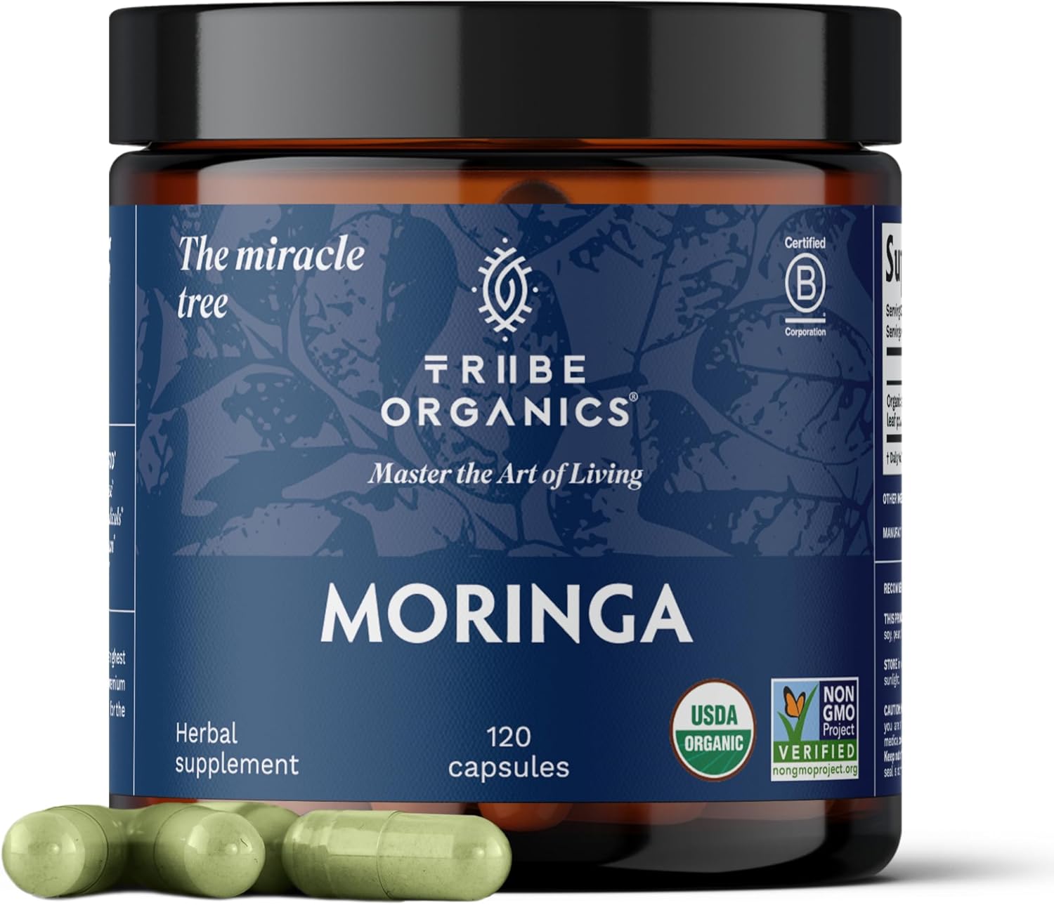 Organic Warrior Trio Supplement: KSM-66 Ashwagandha, Moringa, Lions Mane Blend
