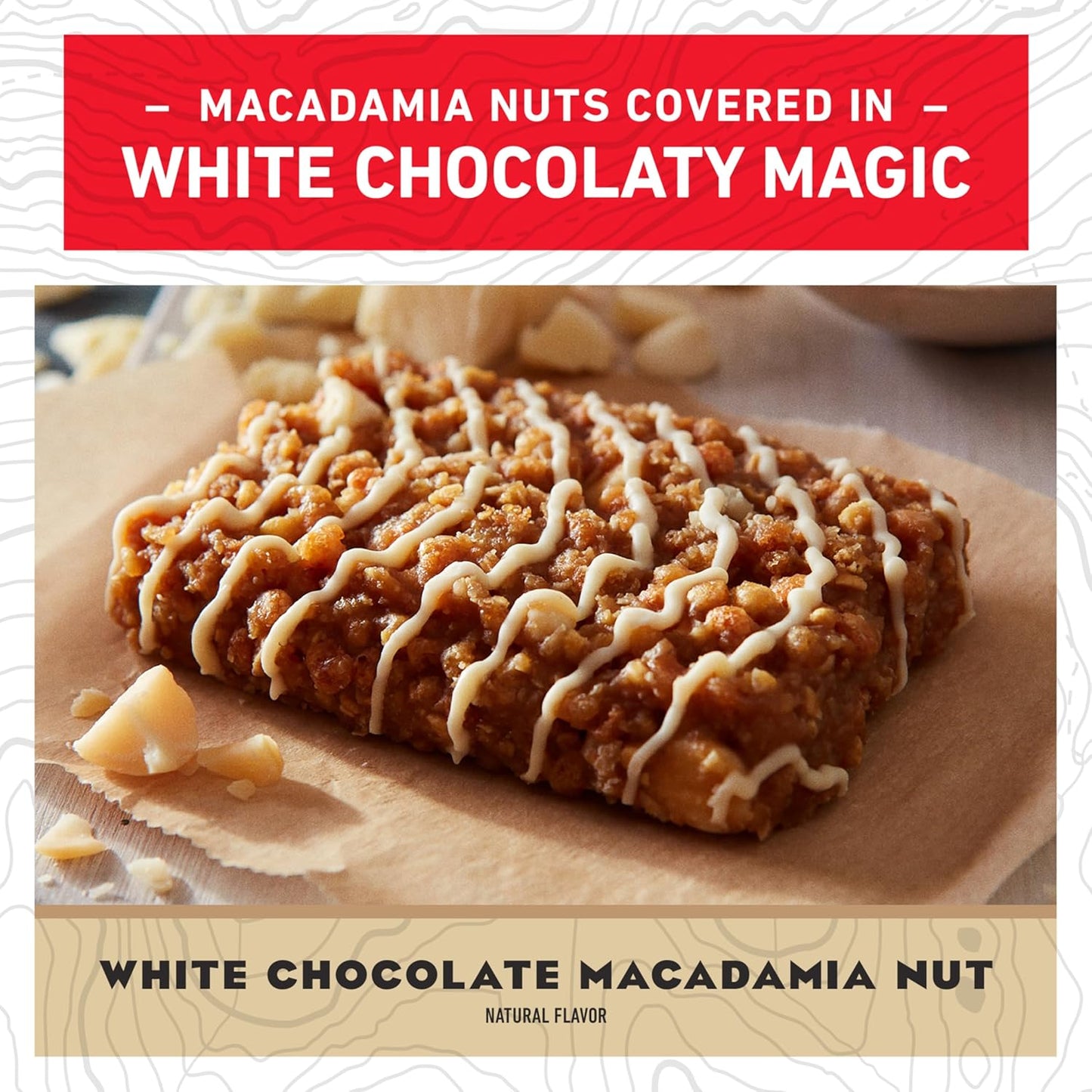 Organic White Chocolate Macadamia Nut Energy Bars - Non-GMO Plant Based Protein (15 Pack)