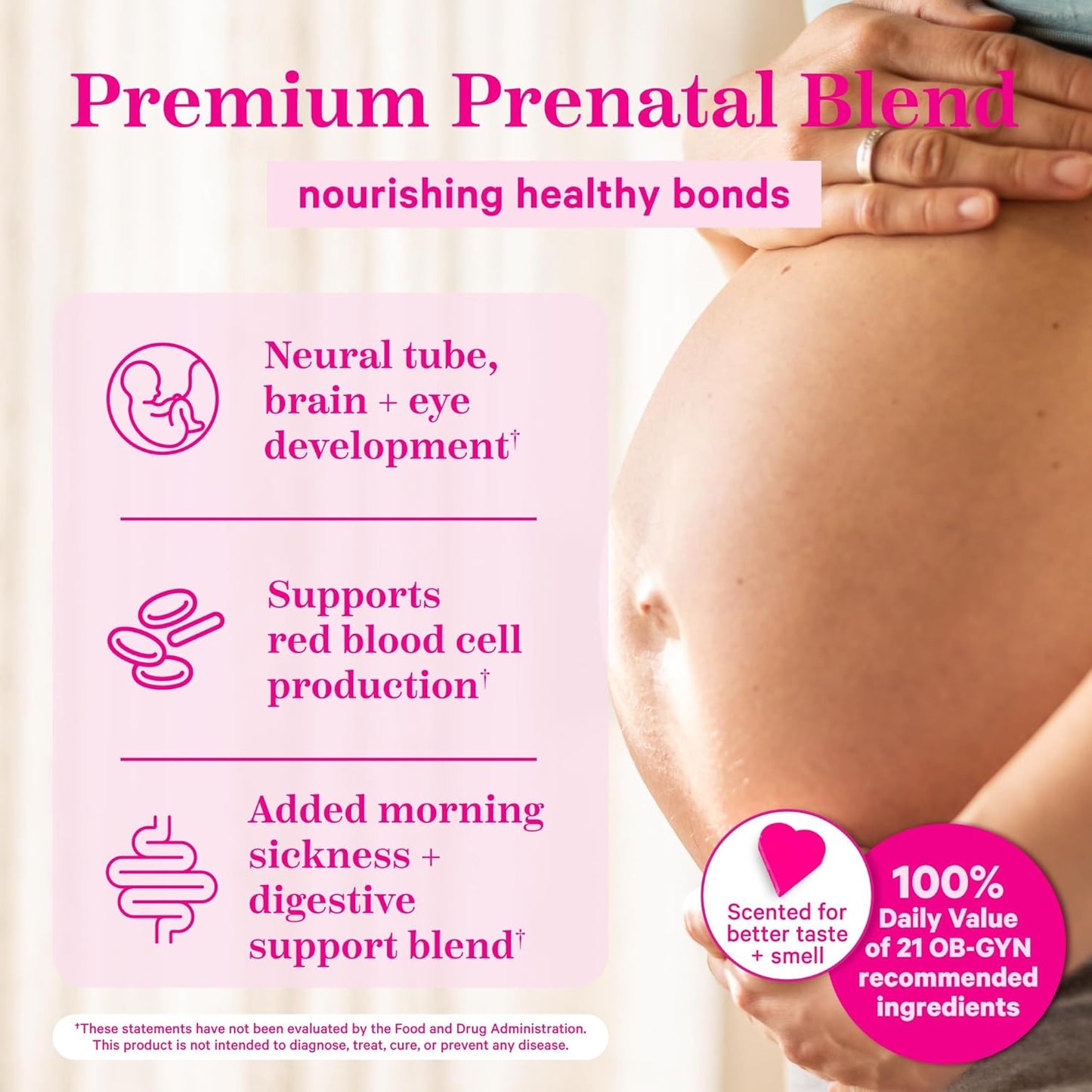 Organic Whole-Food Prenatal Vitamin with Probiotics for Women - Supports Morning Sickness, Digestion, & Energy - Folate, B6, Iron - 60 Capsules
