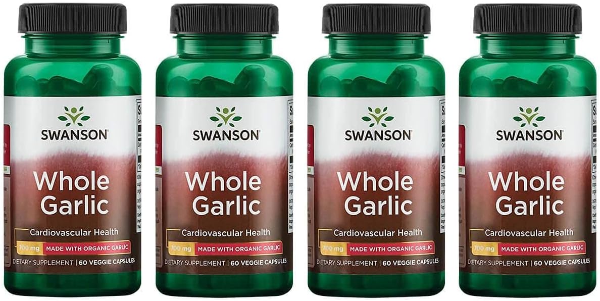 Organic Whole Garlic Capsules 700mg - 60 Vegetarian Capsules by Swanson