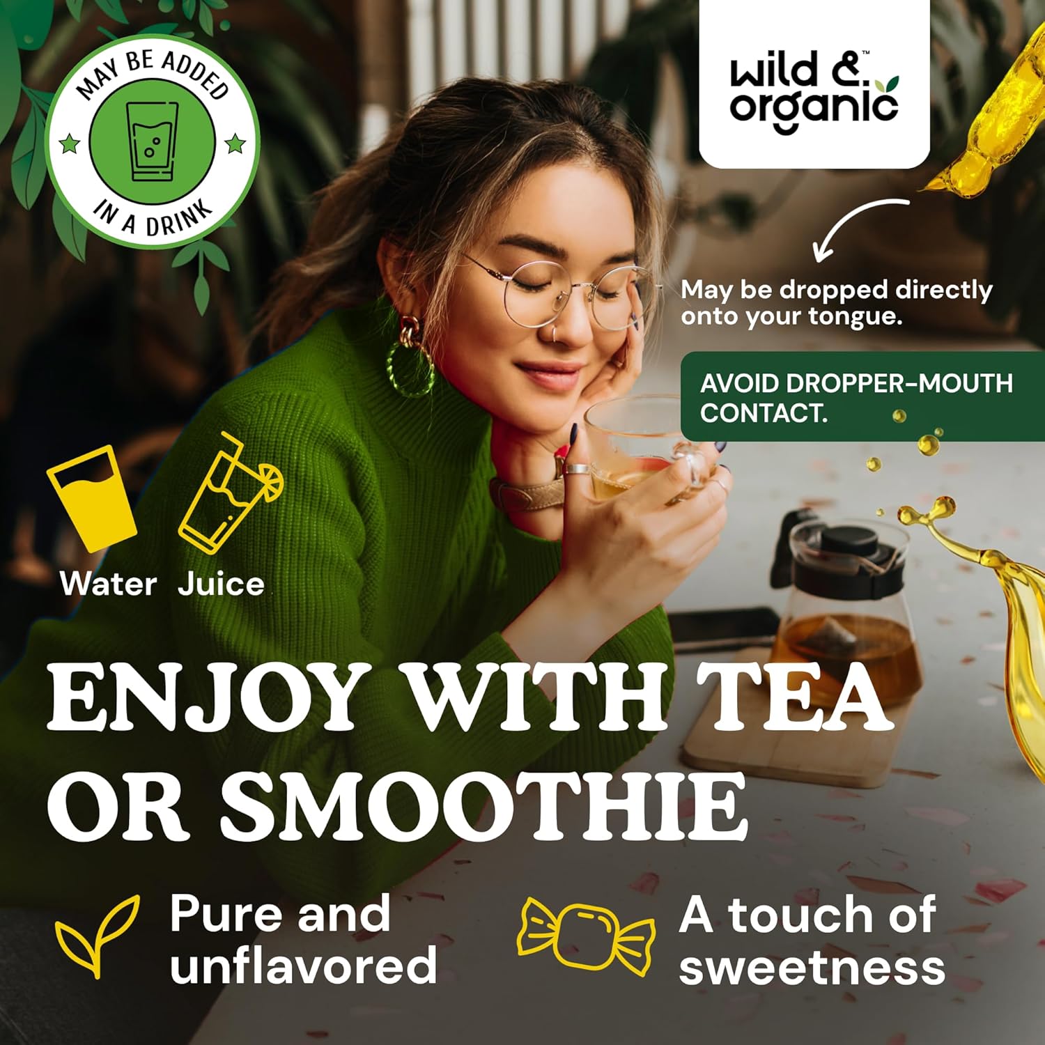 Organic Wild Black Cohosh Liquid Extract - 540mg Drops for Women - Herbal Supplement Tincture - 2oz Bottle - Vegan & Alcohol-Free