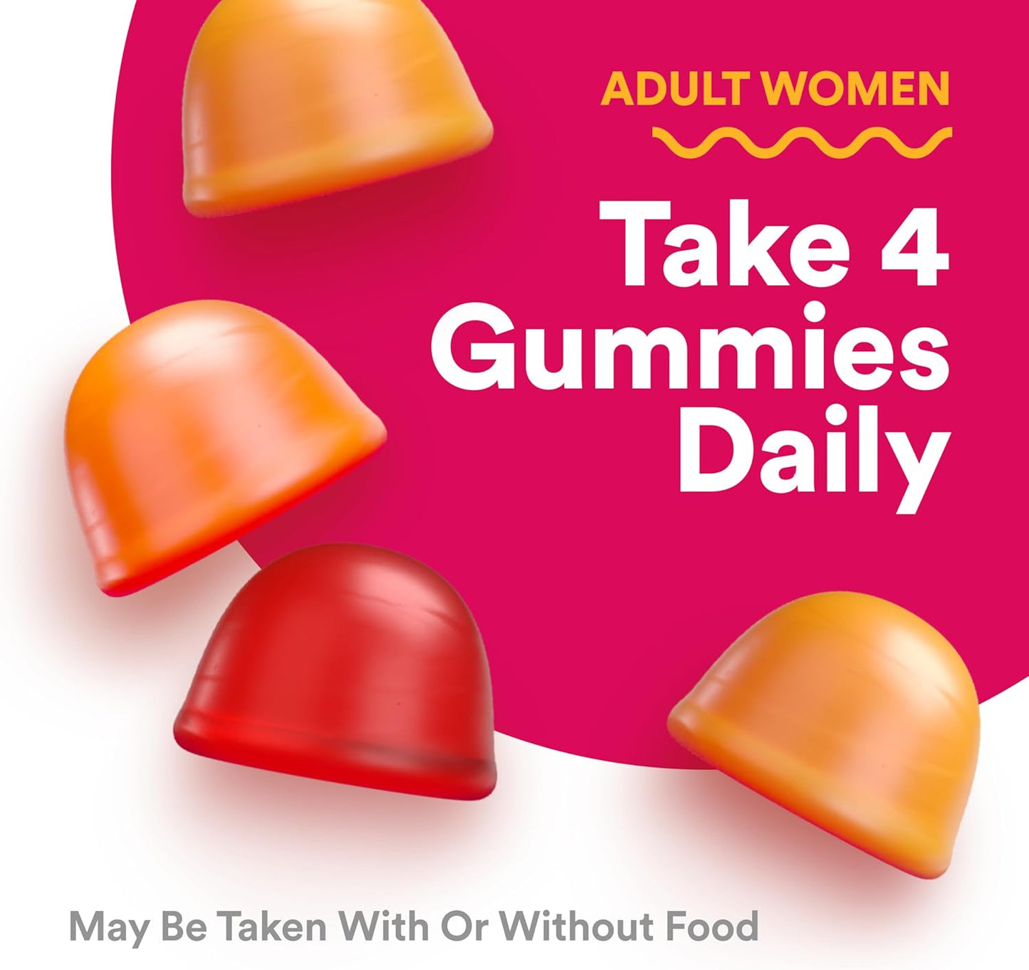Organic Women's Multivitamin Gummies with Biotin, Probiotics, Omega 3, Vitamin D3, C, B12, B6, A, K & Zinc - 120 Count