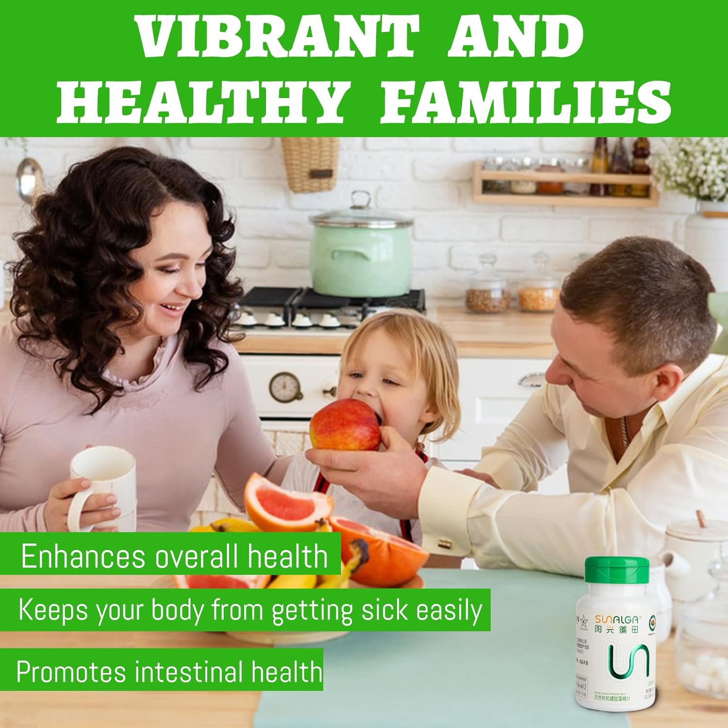 Organic Women's Probiotic Supplements with Spirulina for Digestion, Muscle Function, and Immune Support