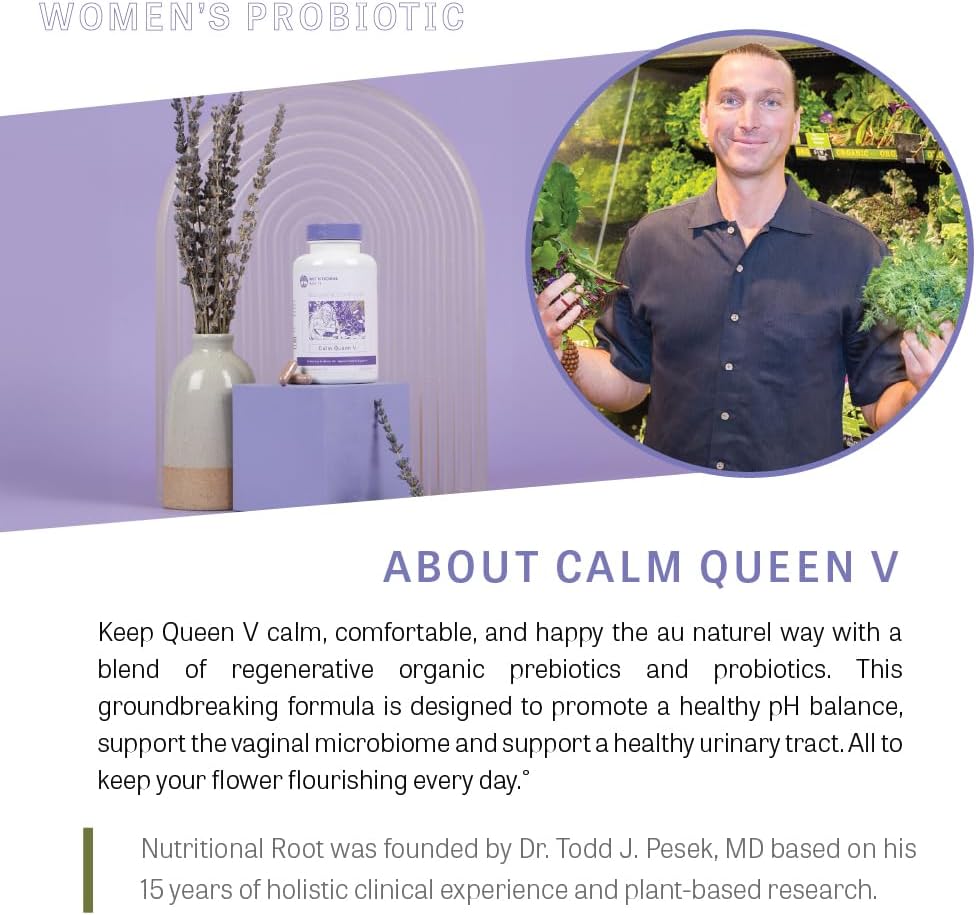 Organic Women's Probiotics with Prebiotics, Cranberry Extract, Doctor-Approved for Vaginal and Gut Health - 60 Servings