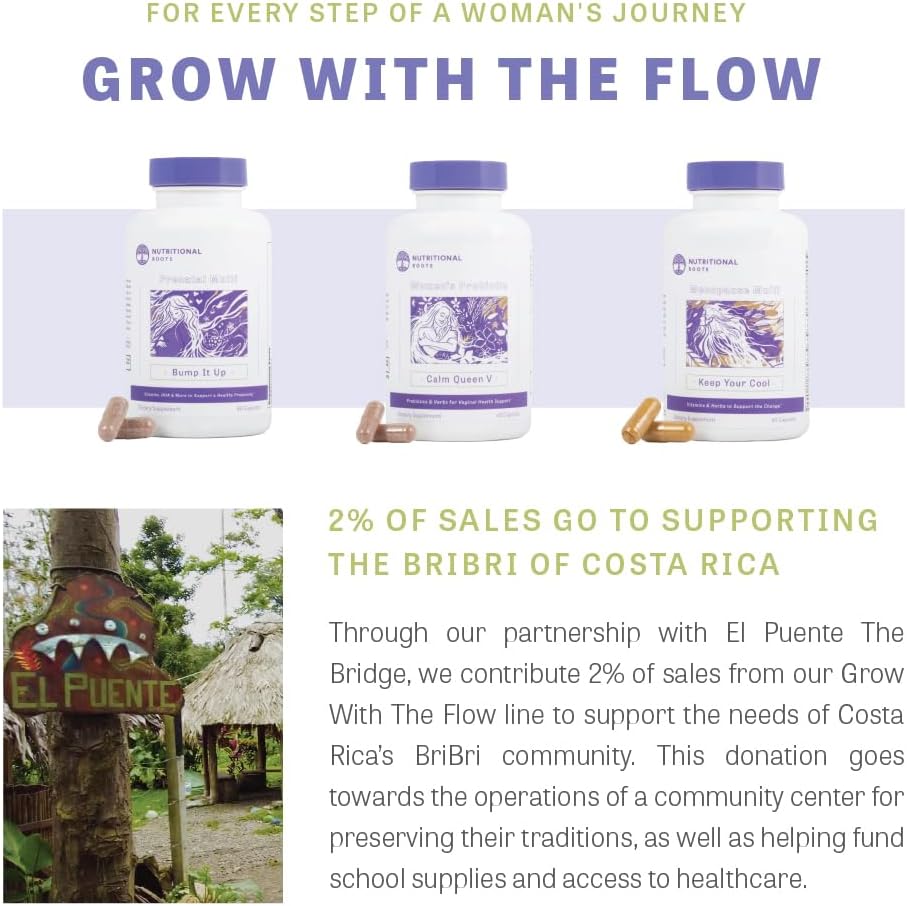 Organic Women's Probiotics with Prebiotics, Cranberry Extract, Doctor-Approved for Vaginal and Gut Health - 60 Servings