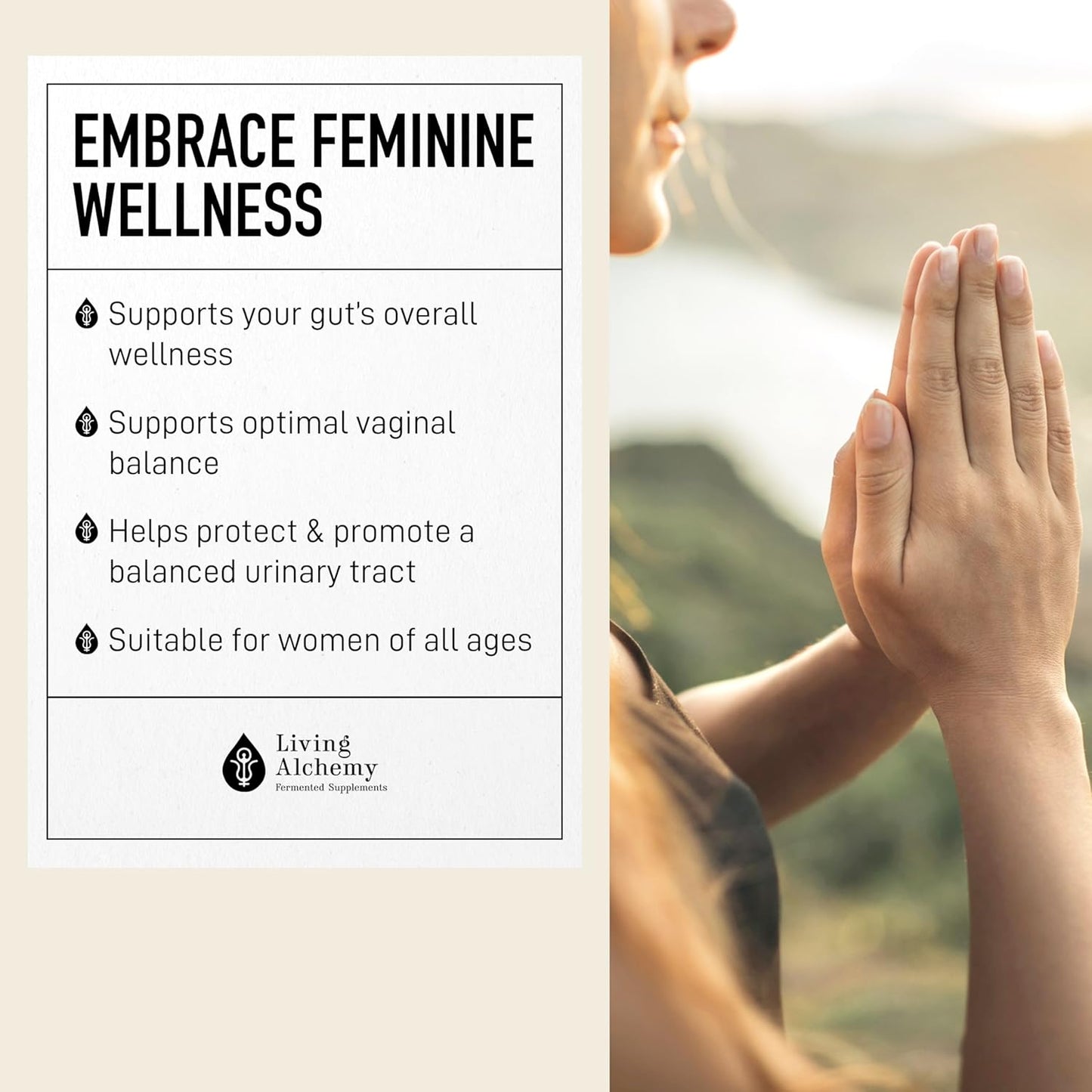 Organic Women's UT Balance Probiotic by Living Alchemy - 60 Capsules