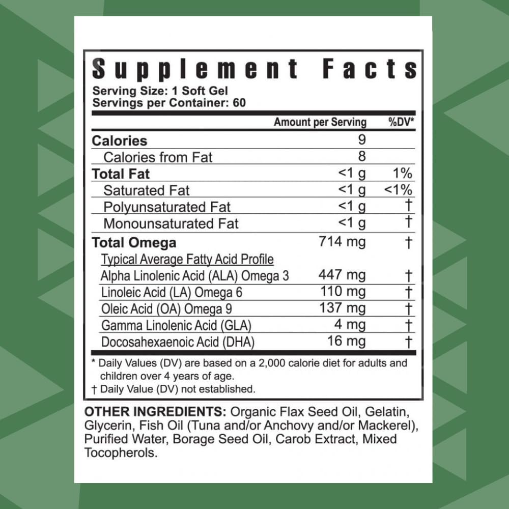 Organic Youngevity Ultimate EFA Soft Gel Capsules | Heart Health Support | Borage, Flax & Fish Oil Blend | 60 Capsules