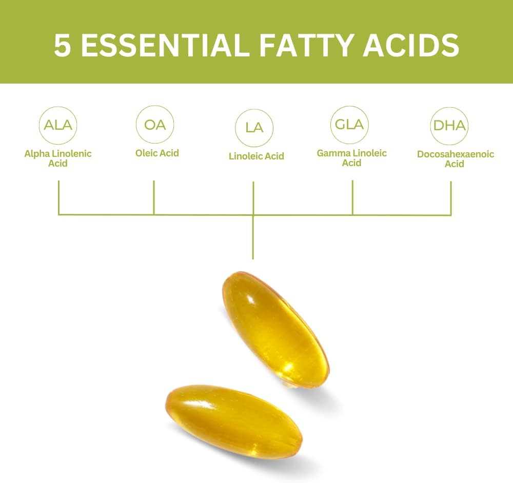 Organic Youngevity Ultimate EFA Supplement with Omega 3, 6, & 9 | 180 Count x 4 Pack | Borage, Flax & Fish Oil Blend