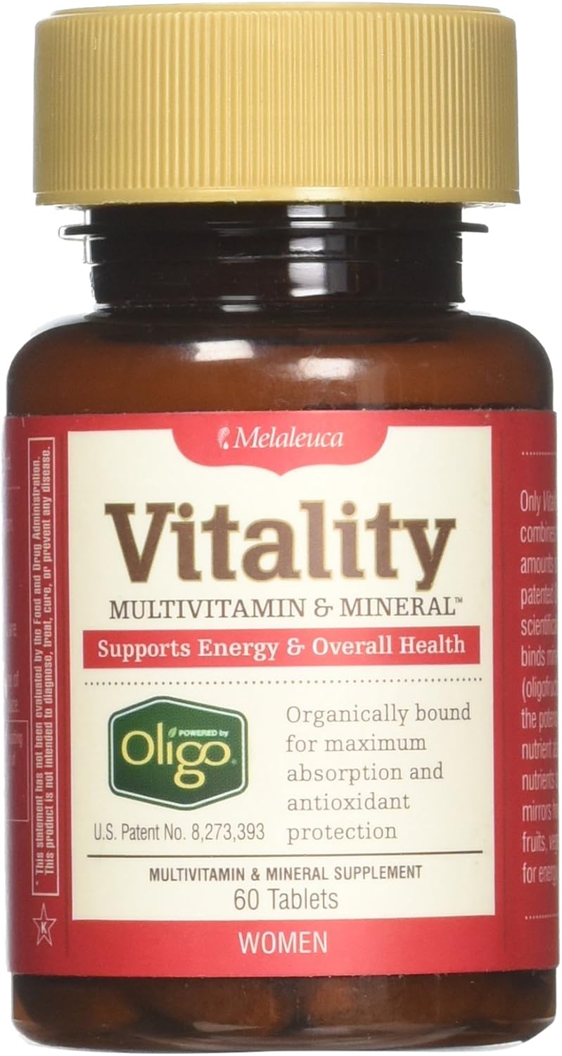 Organically Bound Melaleuca Multivitamin & Mineral Supplement for Women with Oligo - 60 Tablets, Supports Energy & Overall Health