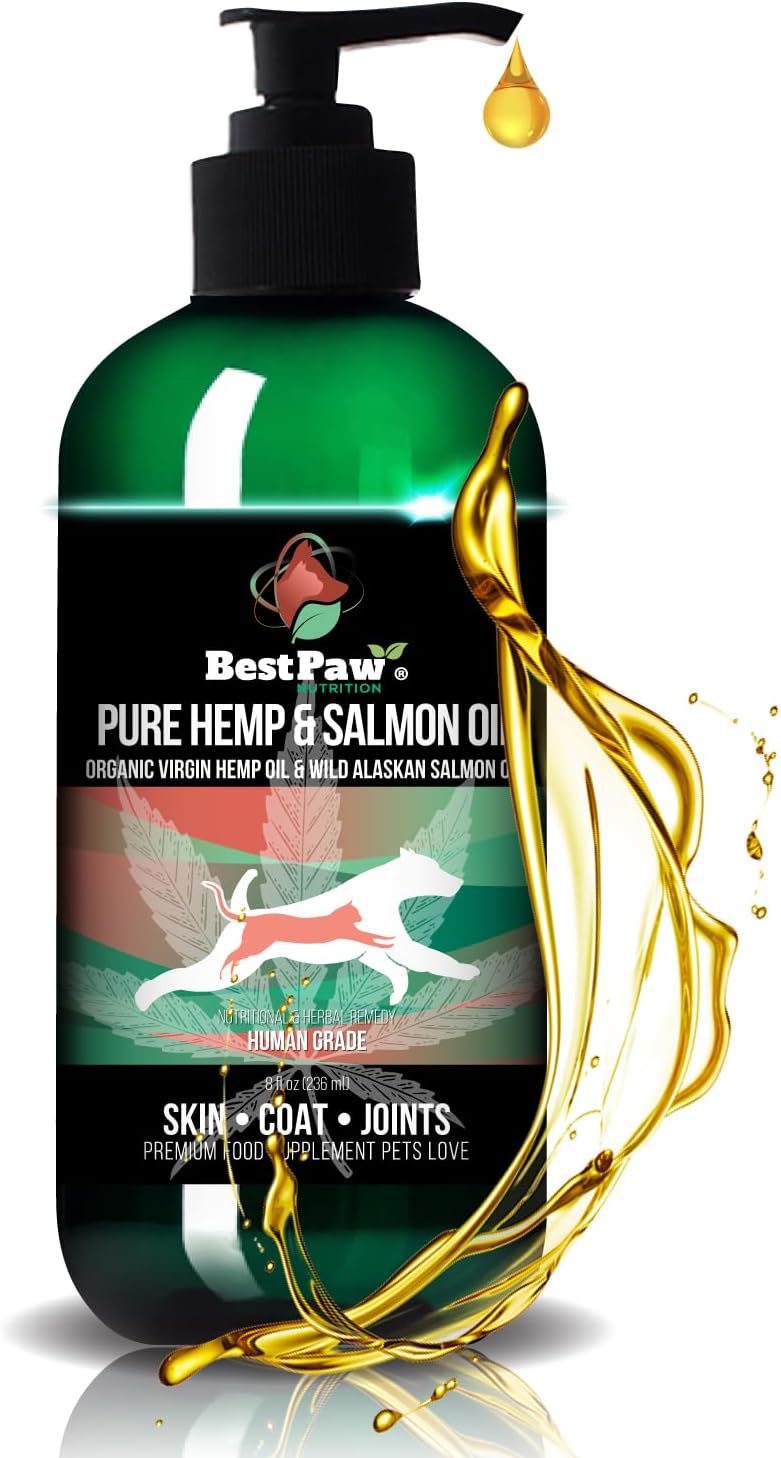 Organicmetabolism booster& Salmon Oil for Pets - Skin & Joint Care Supplement with Omega Fatty Acids - 8 oz Bottle