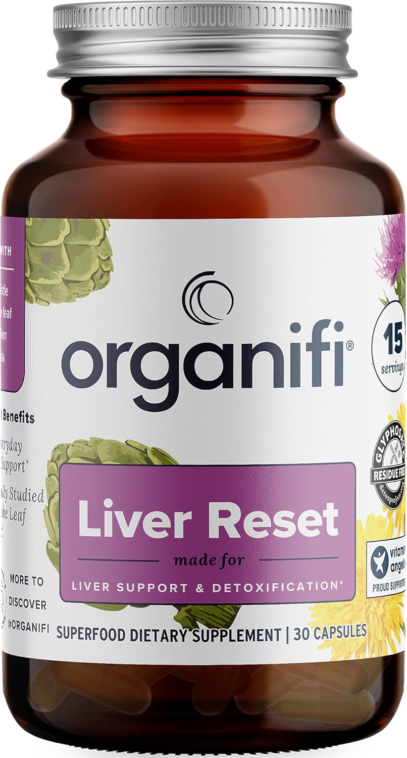 Organifi Liver Reset Capsules - Detox & Immune Support for Cellular Energy Production