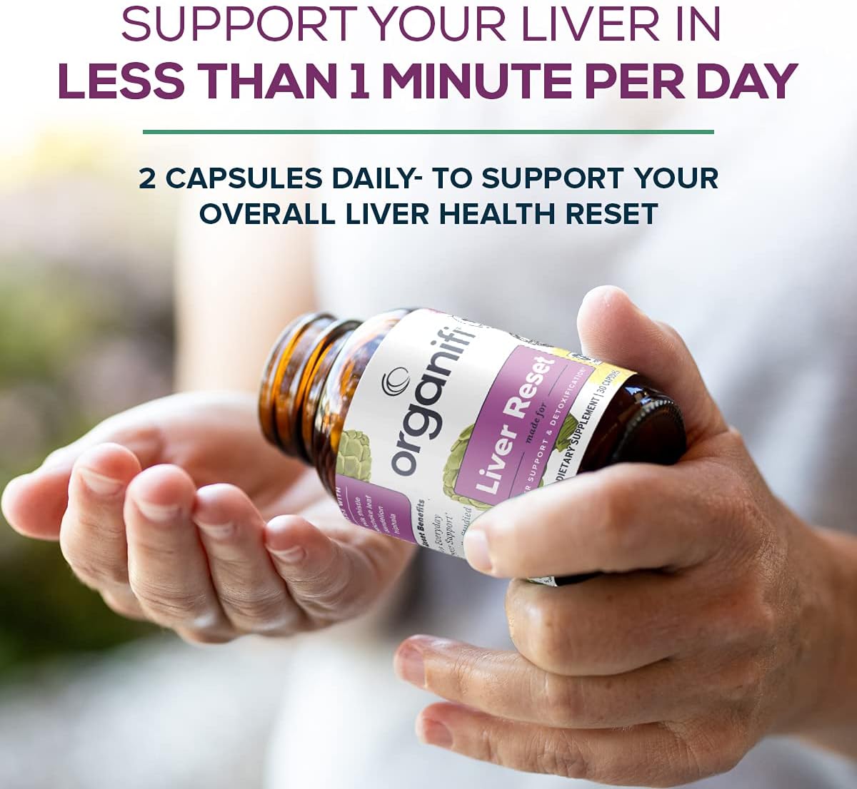 Organifi Liver Reset Capsules - Detox & Immune Support for Cellular Energy Production
