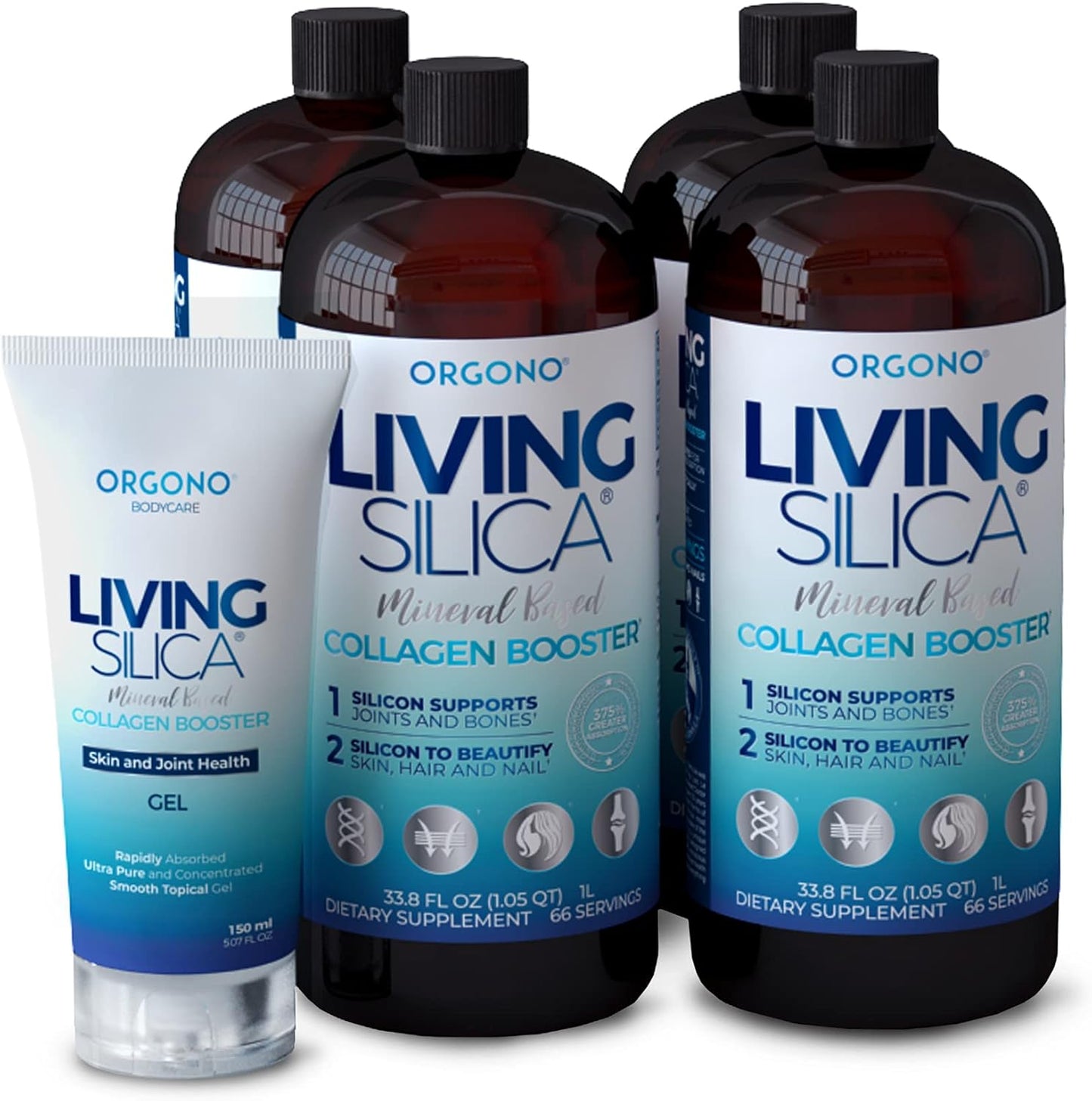 Orgono Living Silica Repair & Recovery Kit - Boosts Hair, Skin, and Nail Health