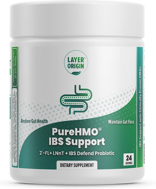 Origin PureHMO IBS Support: Clinical Super Prebiotic + Probiotic for Gut Health & Function