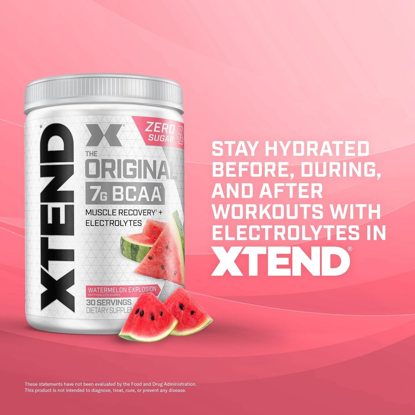 Original BCAA Powder with 7g BCAA and 2.5g L-Glutamine for Post Workout Muscle Recovery, Sugar Free Drink for Men & Women, 30 Servings