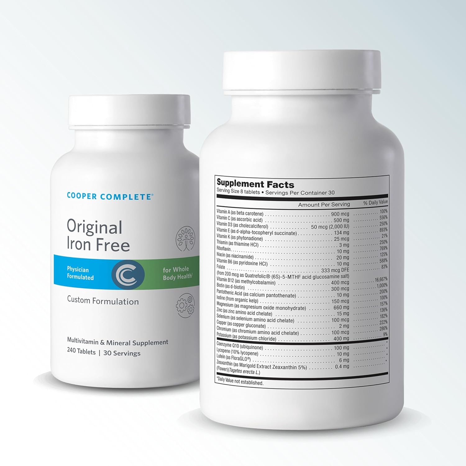 Original Iron-Free Multivitamin with Advanced Omega-3 - Daily Supplement with Fish Oil - 30 Day Supply