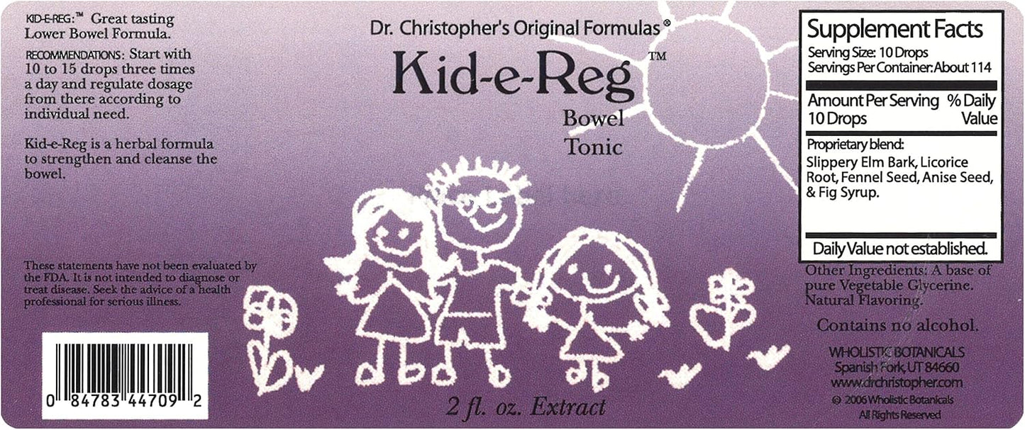 Original Kid-E-Reg Bowel Tonic by Dr. Christopher's Formula - 2 Fluid Ounce