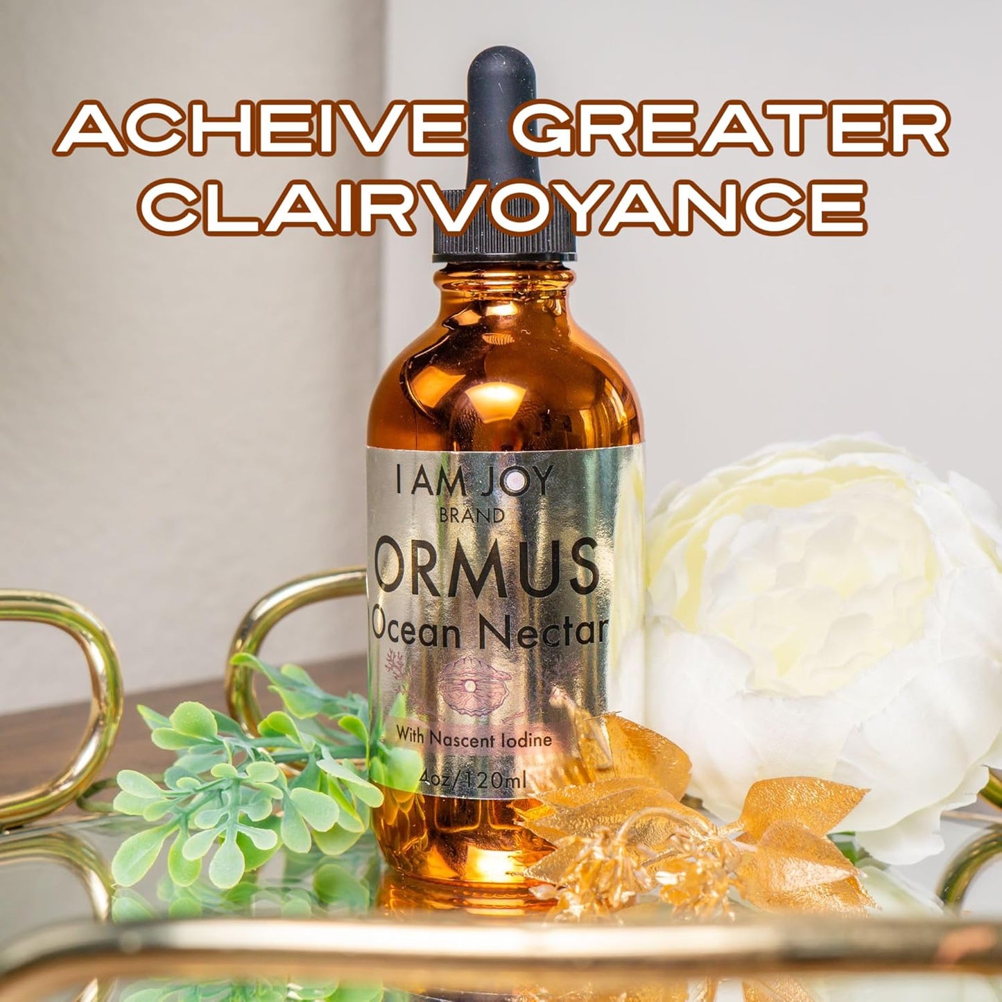 Ormus Ocean Nectar Monoatomic Gold with Iodine - Pineal Gland Decalcifier & Thyroid Support 4oz