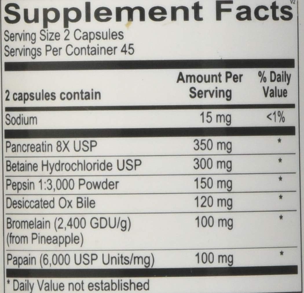 Ortho Molecular Digestzyme - 90 Capsules - Digestive Enzyme Supplement for Optimal Gut Health