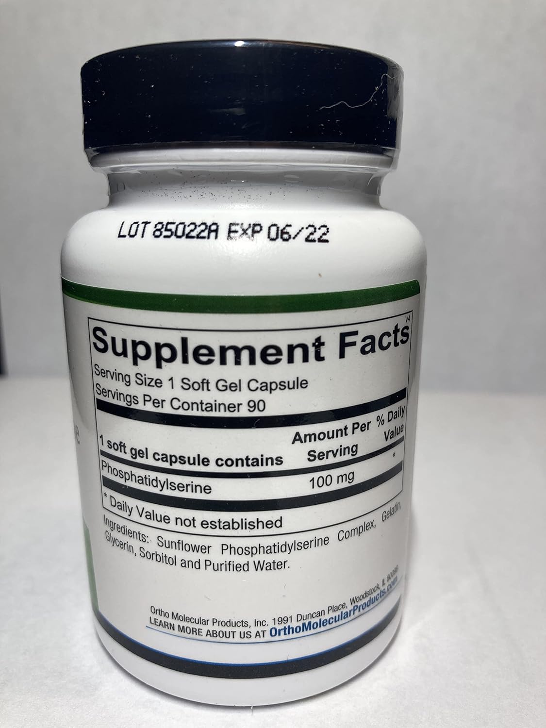 Ortho Molecular Products Phosphatidylserine 90 Capsules - Cognitive Support Supplement