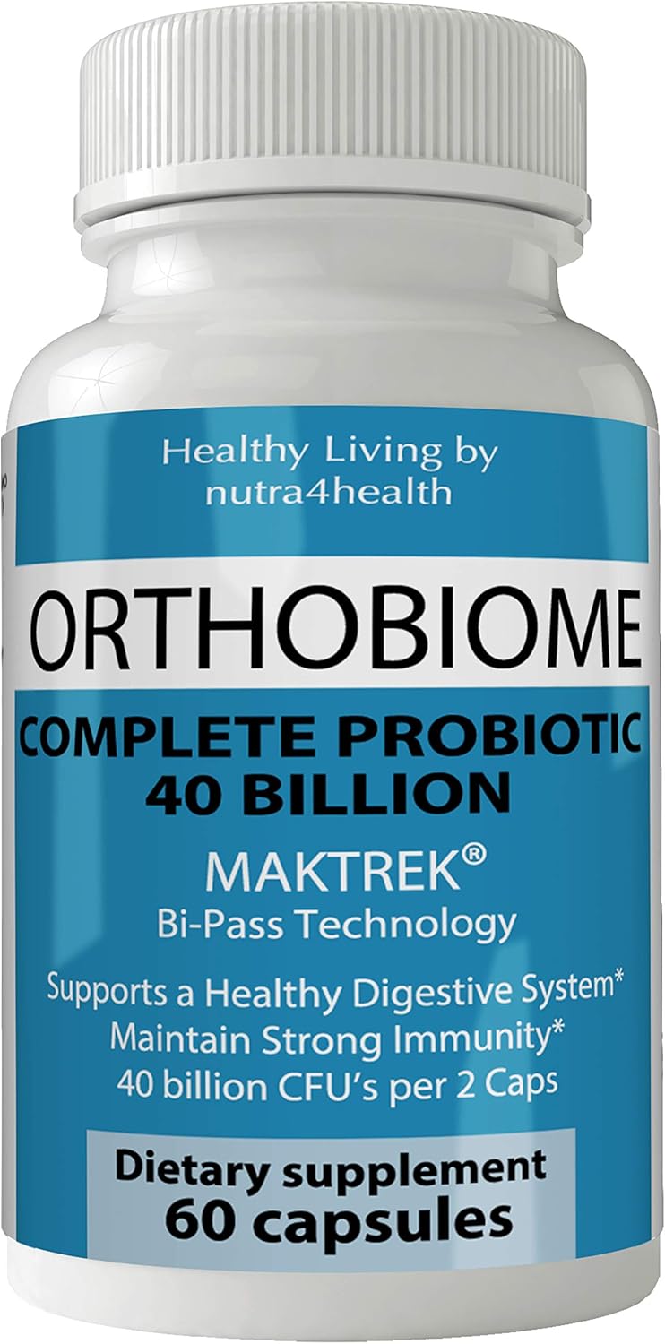 Orthobiome Complete Probiotic Capsules for Metabolism Boost and Digestive Relief