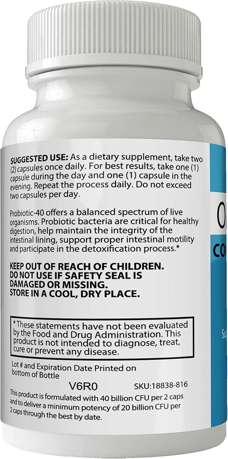 Orthobiome Complete Probiotic Capsules for Metabolism Boost and Digestive Relief