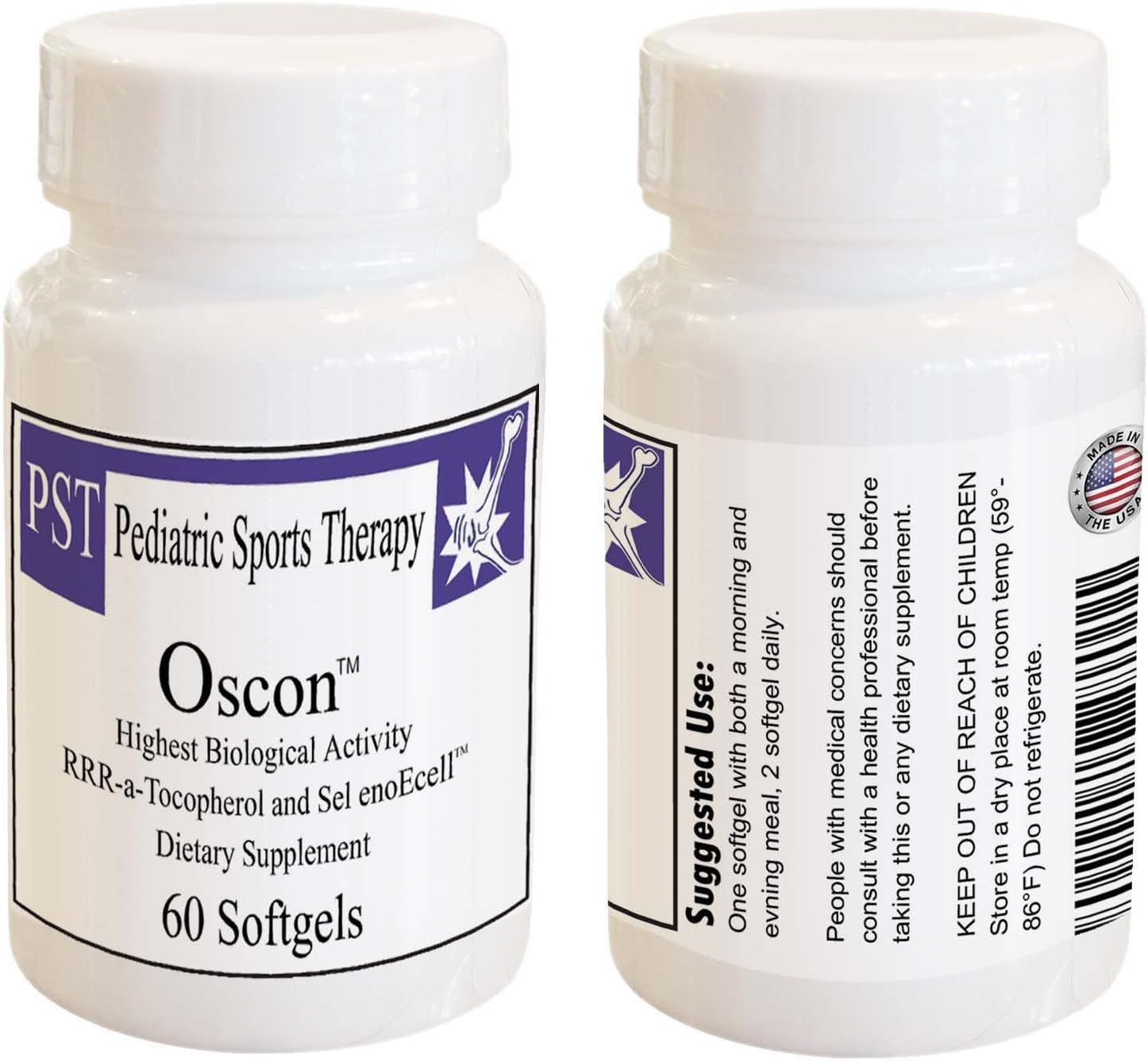 Oscon 60 ct - Antioxidant Rich Nutraceutical Supplement with RRR-a-tocopherol & Selenium