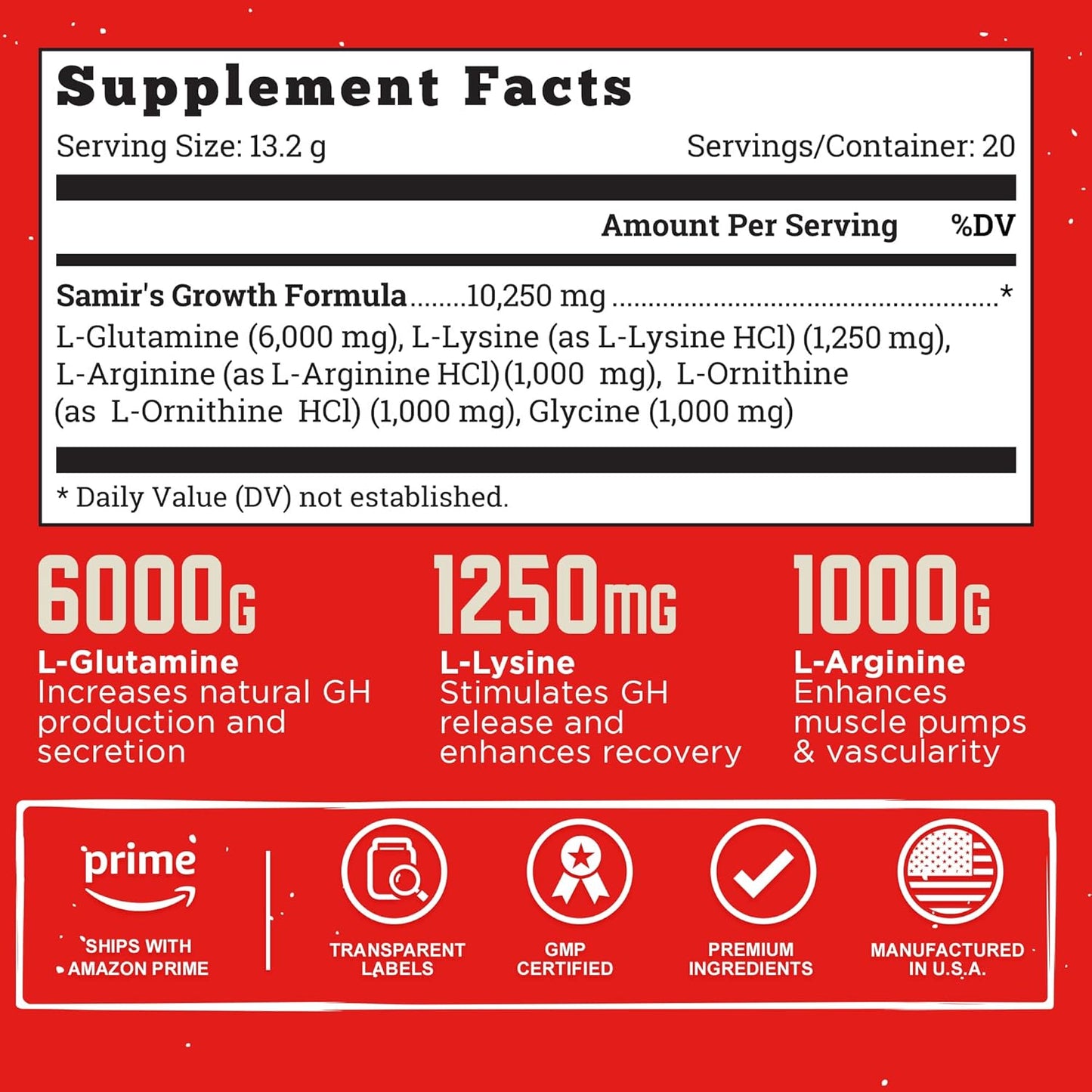 OSL Replica GH: Muscle Building & Hormone Optimizer Powder with Watermelon Candy Flavor - 20 Servings