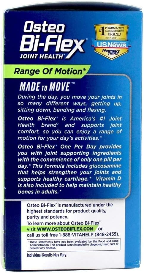 Osteo Bi-Flex One Per Day Glucosamine Joint Shield Supplement, 60 Count (Pack of 2) - Joint Strength Support