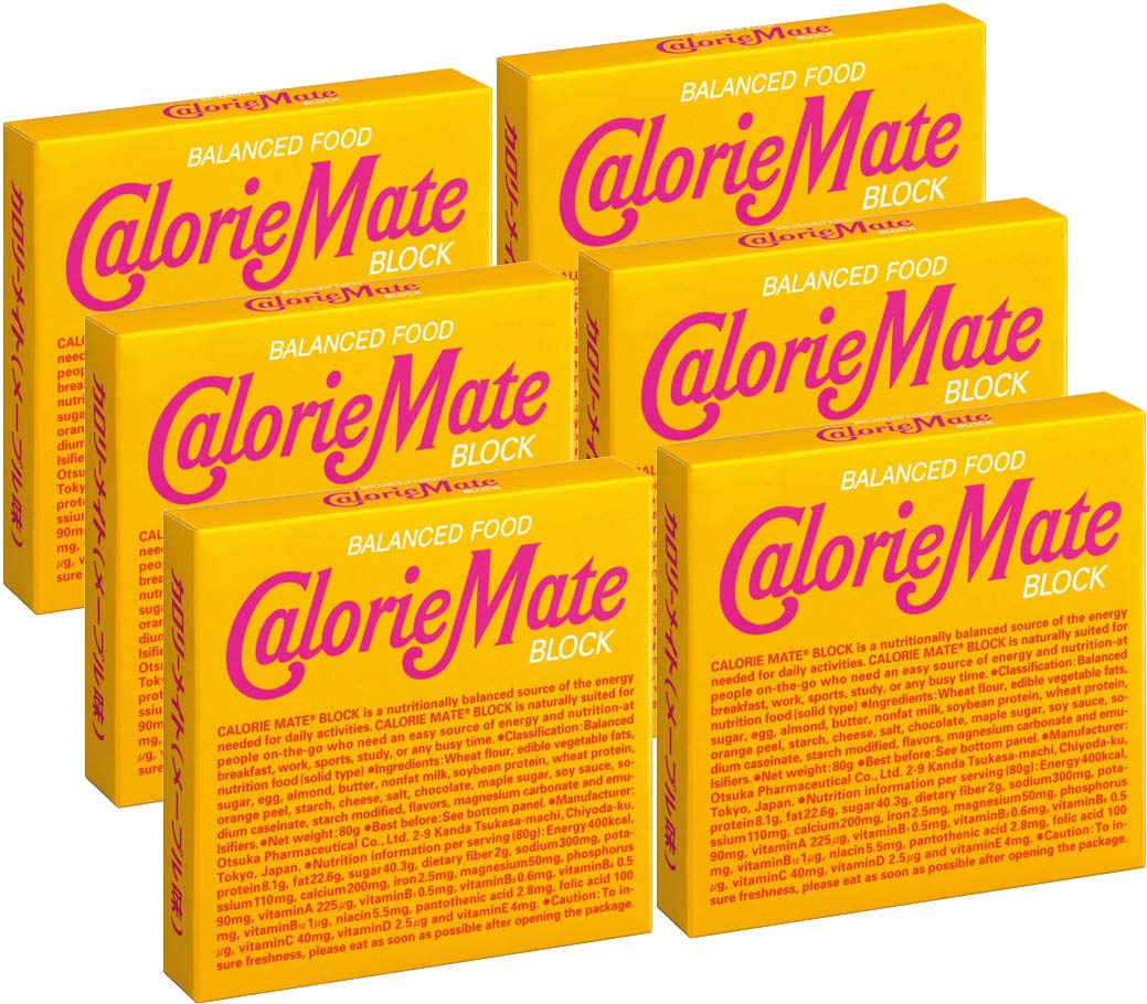 Otsuka Calorie Mate Maple Balanced Food 2.82oz/80g (6 Pack) - Nutritious and Convenient Snack for On-the-Go