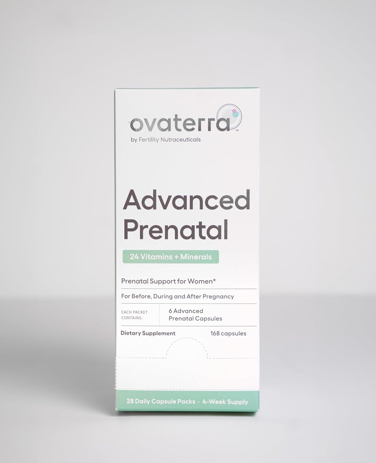 Ovaterra Advanced Prenatal Vitamins with Choline, Methylfolate, Chelated Iron, Vitamins A, B6, and B12 - 28 Capsules