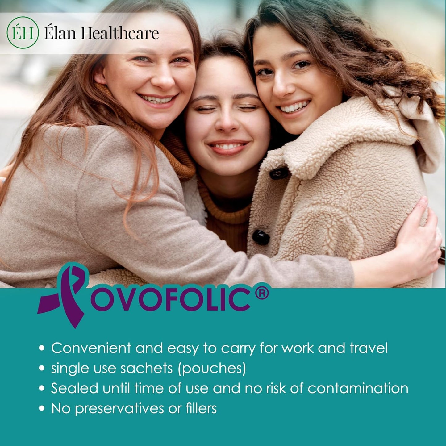 Ovofolic Inositol Supplement with Active Folate for Hormone Balance & Ovarian Support - 60 Sachets