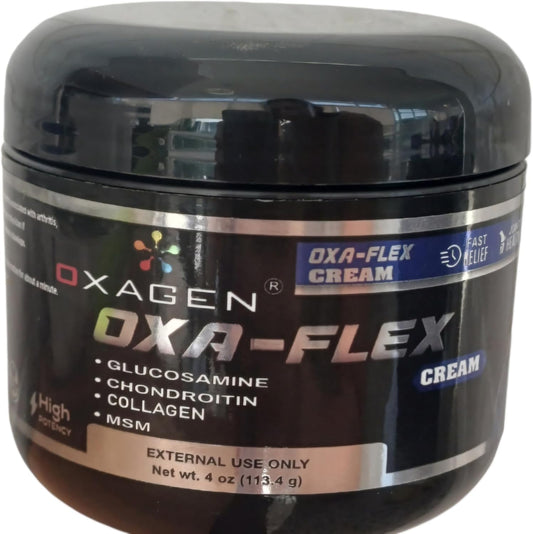 OXA-Flex Glucosamine & Chondroitin Cream with MSM & Collagen | Natural Joint Pain Relief Cream for Men & Women | Soothes Pain, Improves Mobility, Speeds Up Healing - 4 Oz