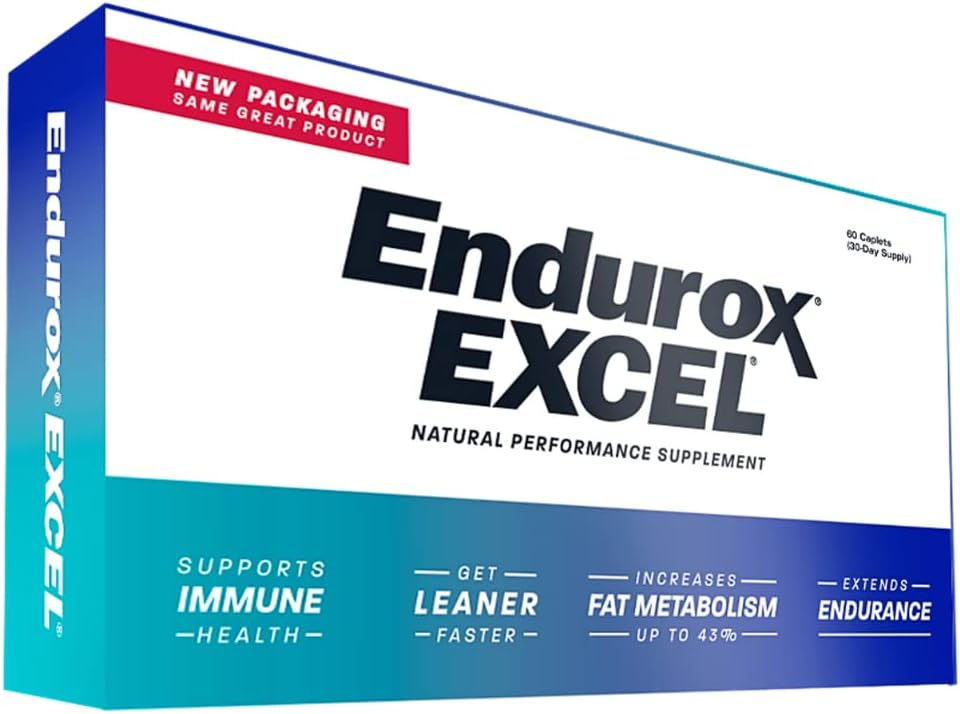 Pacific Health Endurox Excel Natural Performance Supplement with Ciwujia Root - Boost Metabolism & Endurance - 60 Capsules