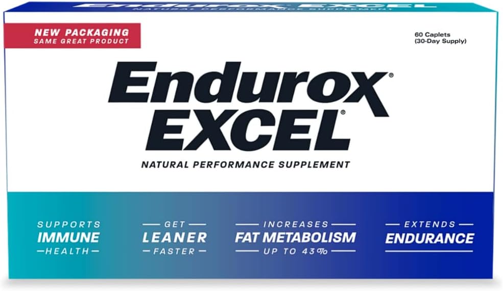 Pacific Health Endurox Excel Natural Performance Supplement with Ciwujia Root - Boost Metabolism & Endurance - 60 Capsules