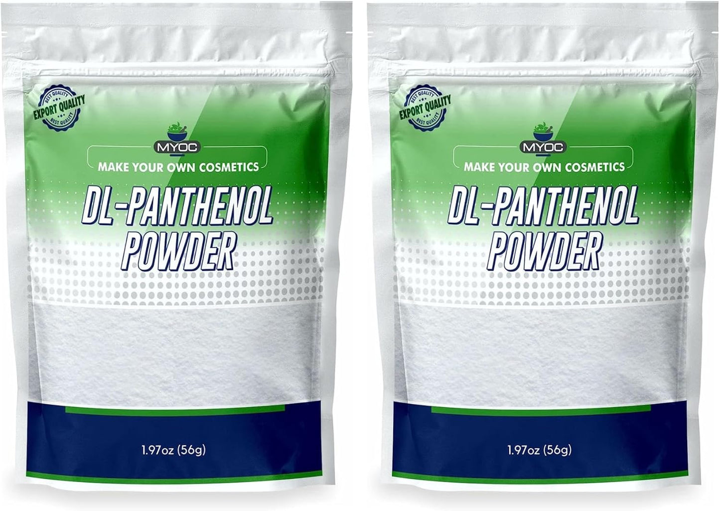Pack of 2 - 1.97oz MYOC DL-Panthenol Powder Blend with Provitamin B5 for Hair and Skin Care