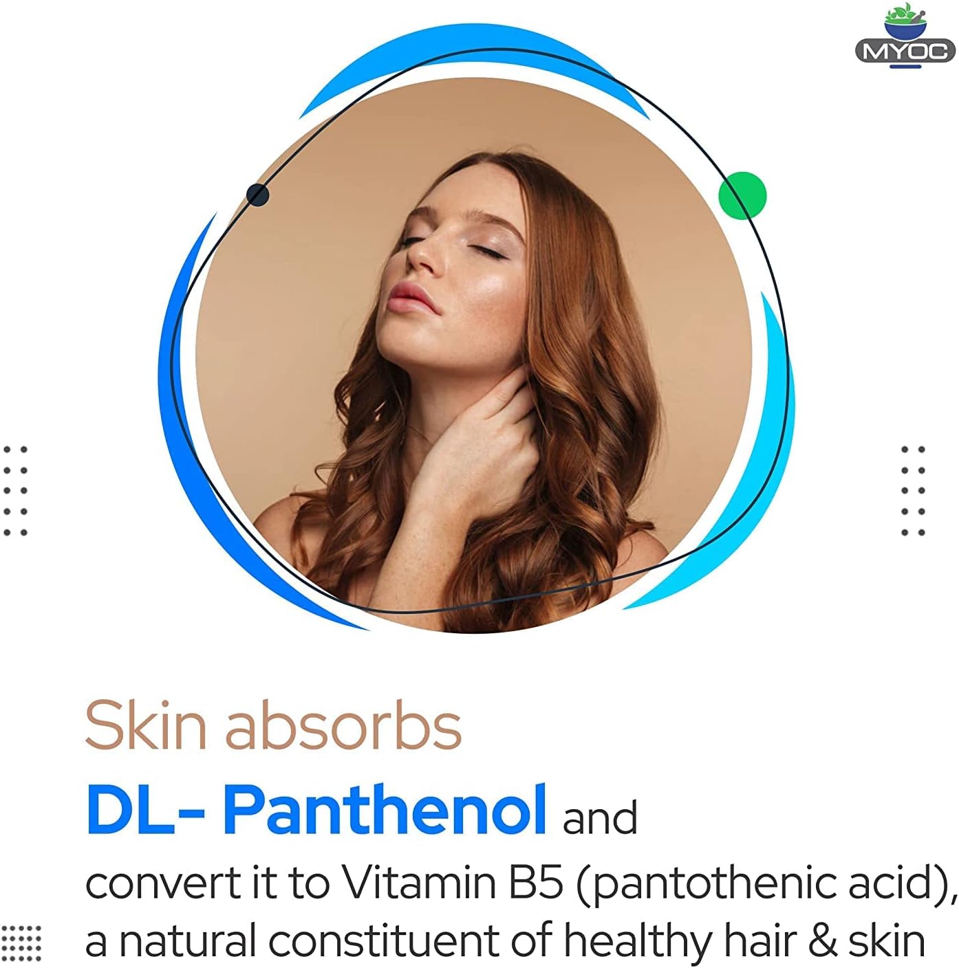 Pack of 2 - 1.97oz MYOC DL-Panthenol Powder Blend with Provitamin B5 for Hair and Skin Care