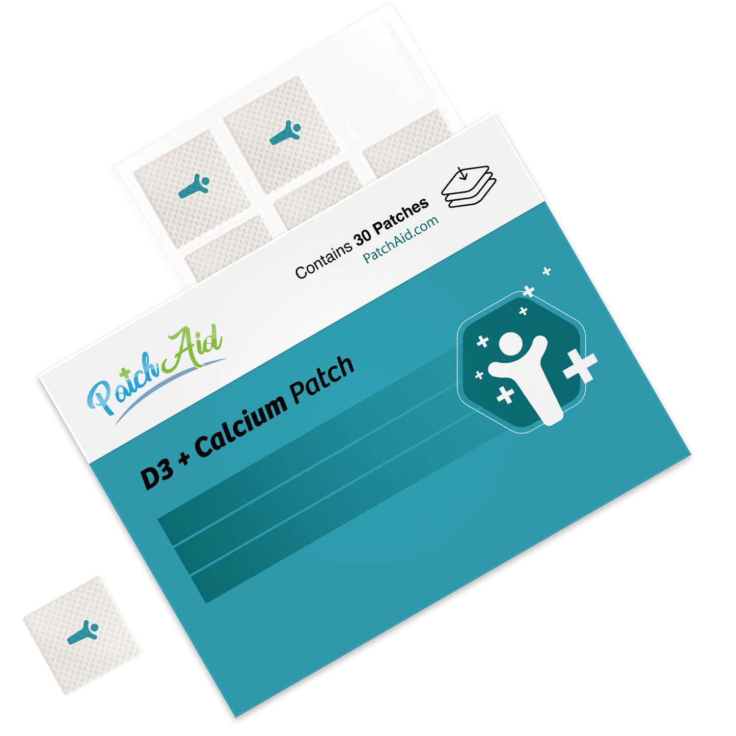 Pack of 2 D3/Calcium Topical Patches by PatchAid for 30-Day Supply