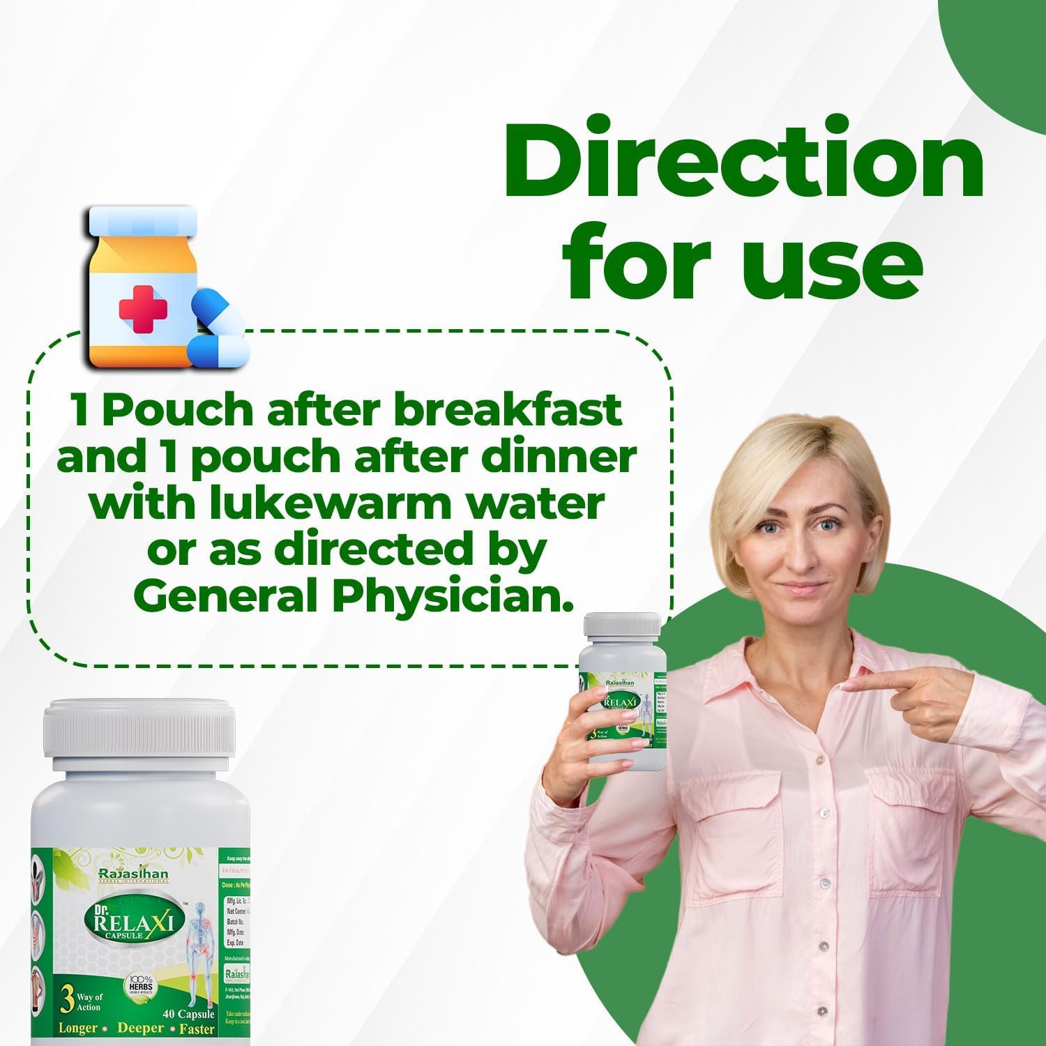 Pack of 2 Dr.Relaxi SUP Capsules for Men and Women - All-Natural Stress Relief Formula