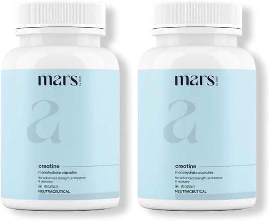 Pack of 2 GHC Micronized Creatine Monohydrate Capsules with Shilajit for Well-Being and Good Health - 100% Pure and Natural (120 Count)